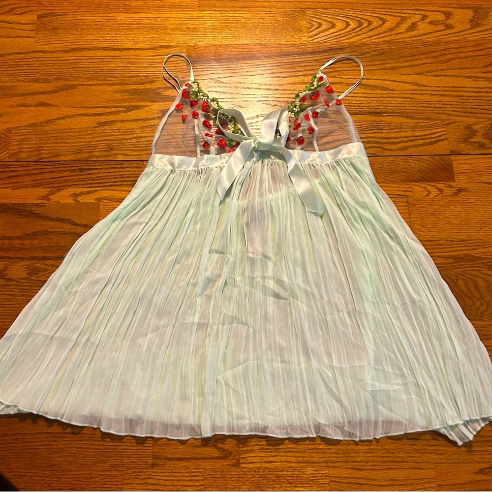 Mint Green Strawberry BabyDoll Dress from Victoria Secret
